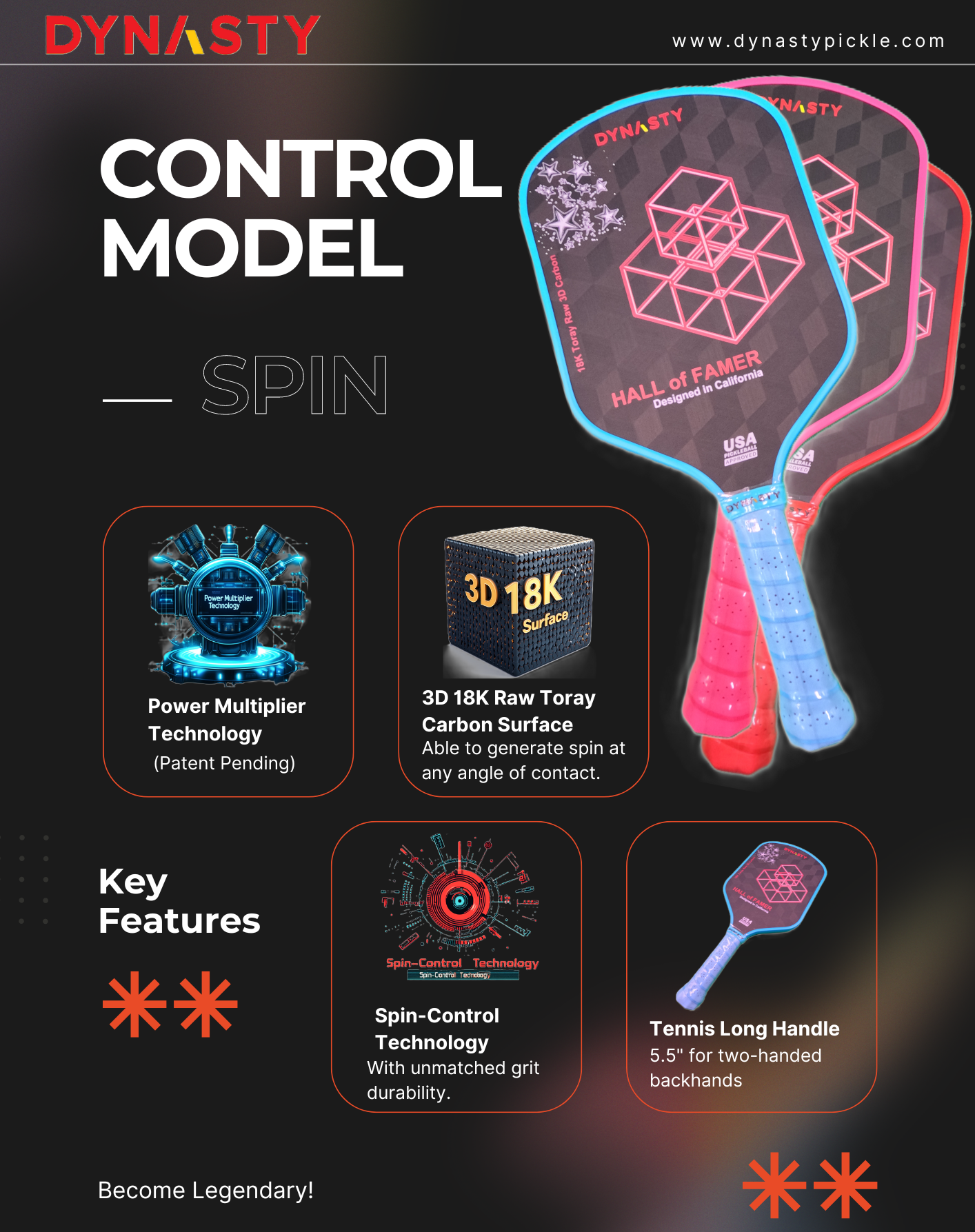 Dynasty: Hall of Famer (Royal Pink) - Derby City Paddles